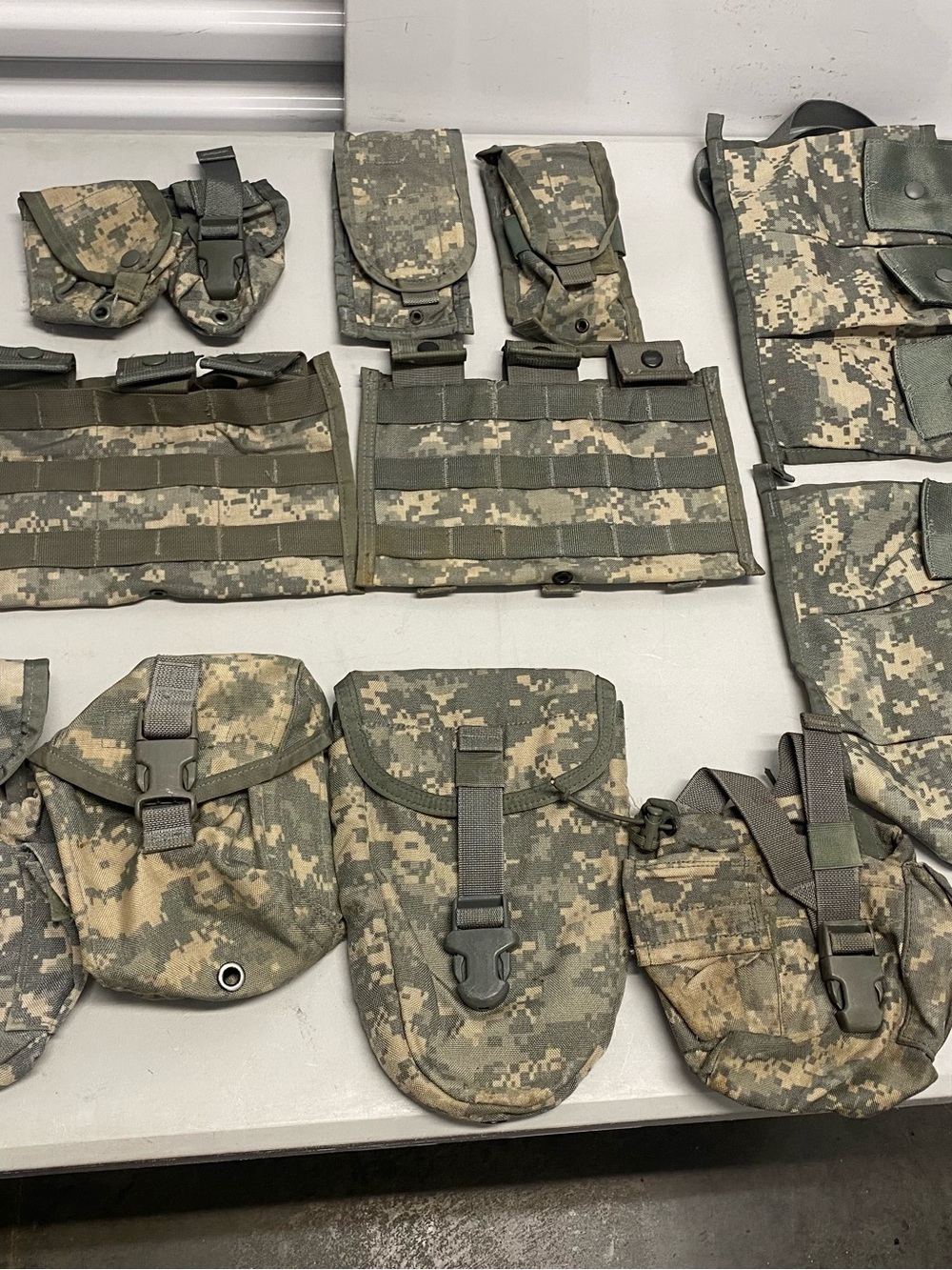 Lot Of 12 Used USGI UCP Pouches ACU US Army Pouch Assortment Loadout Kit